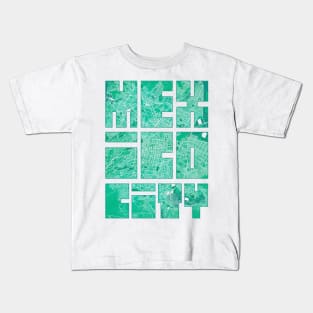 Mexico City Map Typography - Watercolor Kids T-Shirt